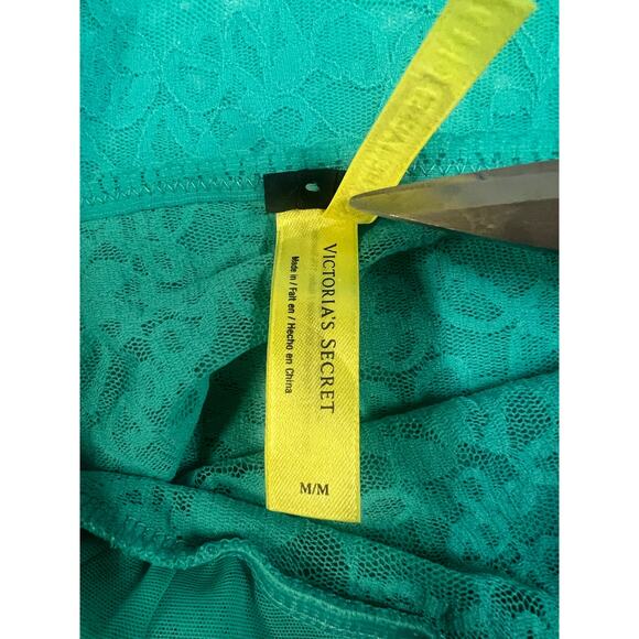 Victorias Secret Teal Lace Mini Dress Size M - Picture 4 of 5